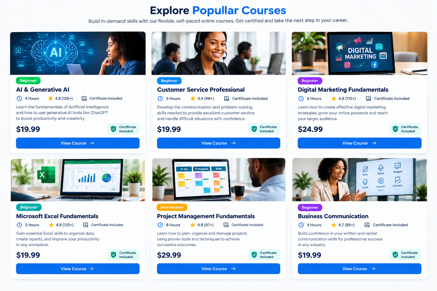 Explore Popular Courses Catalog
